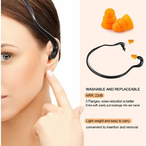 LIFCAUSAL 4 Paires De Bouchons D'oreille à Bande En Silicone - Bouchons D'oreille De Tir Bouchons D'oreille De Construction Réutilisables Pour La Chasse Au Travail Protection Auditive Pour Le Tir Protection Auditive Réduction Du Bruit Bouchons D'oreille Pour Le Cha 5 LIFCAUSAL 4 Paires De Bouchons D'oreille à Bande En Silicone - Bouchons D'oreille De Tir Bouchons D'oreille De Construction Réutilisables Pour La Chasse Au Travail Protection Auditive Pour Le Tir Protection Auditive Réduction Du Bruit Bouchons D'oreille Pour Le Cha – Image 3