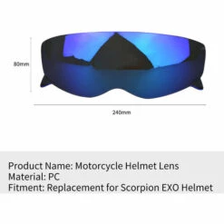 HAPPYSHOPPING Verres De Casque De Moto Pour Les Casques Scorpion EXO Verres De Lunettes, REVO Clear Blue - REVO Clear Blue 10 HAPPYSHOPPING Verres De Casque De Moto Pour Les Casques Scorpion EXO Verres De Lunettes, REVO Clear Blue - REVO Clear Blue -Protection auditive et tête Soldes 2022 65488600 4