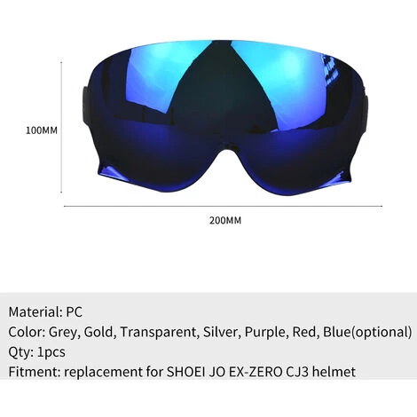 HAPPYSHOPPING Verres De Casque De Moto Pour Lunettes SHOEI JO EX-ZERO CJ3, Violet - Violet 5 HAPPYSHOPPING Verres De Casque De Moto Pour Lunettes SHOEI JO EX-ZERO CJ3, Violet - Violet – Image 3