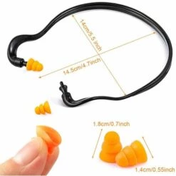 TANCYCO 1 Paire De Bouchons D'oreille à Bande En Silicone - Bouchons D'oreille De Tir Bouchons D'oreille De Construction Réutilisables Pour Le Travail Chasse Protection Des Oreilles Pour Le Tir Protection Auditive Réduction Du Bruit Bouchons D'oreille Pour Champ -Protection auditive et tête Soldes 2022 65499338 3