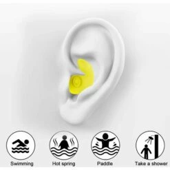 OSQI Lot De 2 Paires De Bouchons D'oreille En Silicone Pour La Natation -Protection auditive et tête Soldes 2022 65502999 3