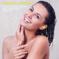 OSQI Lot De 2 Paires De Bouchons D'oreille En Silicone Pour La Natation -Protection auditive et tête Soldes 2022 65502999 4