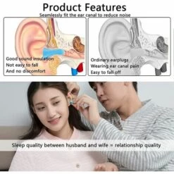 OSQI Bouchons D'oreille En Mousse Souple, 38 DB, SNR Le Plus élevé, 60 Paires De Bouchons D'oreille Confortables Et Réutilisables Pour Dormir, Ronfler, étudier (bleu) 10 OSQI Bouchons D'oreille En Mousse Souple, 38 DB, SNR Le Plus élevé, 60 Paires De Bouchons D'oreille Confortables Et Réutilisables Pour Dormir, Ronfler, étudier (bleu) -Protection auditive et tête Soldes 2022 65504737 4