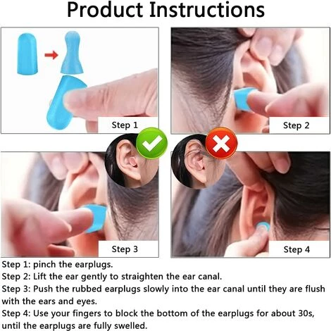 OSQI Bouchons D'oreille En Mousse Souple, 38 DB, SNR Le Plus élevé, 60 Paires De Bouchons D'oreille Confortables Et Réutilisables Pour Dormir, Ronfler, étudier (bleu) 7 OSQI Bouchons D'oreille En Mousse Souple, 38 DB, SNR Le Plus élevé, 60 Paires De Bouchons D'oreille Confortables Et Réutilisables Pour Dormir, Ronfler, étudier (bleu) – Image 5