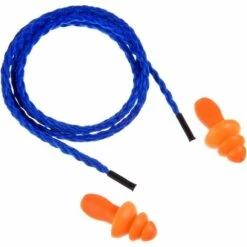 OSQI 20 Paires Bouchons D'Oreille Cordon Réutilisables Bouchons D'Oreille En Silicone Sommeil Bouchons D'Oreille Bouchons Antibruit Pour Protection Auditive (Bleu) -Protection auditive et tête Soldes 2022 65505197 5