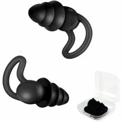 OSQI Bouchons D'oreille Pour Dormir, Bouchon D'oreille En Silicone Antibruit, Bouchon D'oreille Doux Et étanche, Bouchons D'oreille De Protection Auditive, Pour Ronfler, Voyager, étudier (noir)