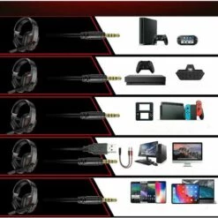 HELLO KITTY BAIN Casque De Jeu Pour Ordinateur Casque De Jeu Pour Manger Du Poulet Casque De Jeu (rouge) 9 HELLO KITTY BAIN Casque De Jeu Pour Ordinateur Casque De Jeu Pour Manger Du Poulet Casque De Jeu (rouge) -Protection auditive et tête Soldes 2022 65627042 3