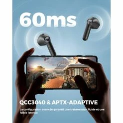 CADEAUX Écouteurs Bluetooth Sans Fil, SoundPEATS Air3 Bluetooth 5.2 TrueWireless Stereo Headphones Avec Aptx Adaptive Mic, In-Ear Induction Noir -Protection auditive et tête Soldes 2022 65681052 4