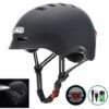 MAGICFOX Casque De Vélo / Planche à Roulettes USB Rechargeable - Éclairage Avertissement Et Phares, Léger, Respirant, Imperméable (L, Noir) -Protection auditive et tête Soldes 2022 65747087 1