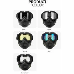 LITZEE Masque Facial De Moto Lunettes Haute Définition Avec Filtre Buccal Pour Casque Ouvert Protecteur De Visage Pour Les Yeux De Motocross - Le Noir Casques 10 LITZEE Masque Facial De Moto Lunettes Haute Définition Avec Filtre Buccal Pour Casque Ouvert Protecteur De Visage Pour Les Yeux De Motocross - Le Noir Casques -Protection auditive et tête Soldes 2022 65814325 4