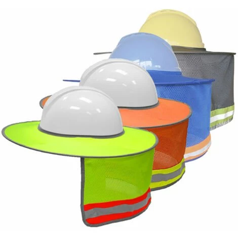 LITZEE Le Bord Du Casque De Protection Solaire Convient Au Casque De Protection Solaire De Sécurité Réfléchissant Pour Les Chantiers De Construction Installation Extérieure - Orange Casques 3 LITZEE Le Bord Du Casque De Protection Solaire Convient Au Casque De Protection Solaire De Sécurité Réfléchissant Pour Les Chantiers De Construction Installation Extérieure - Orange Casques