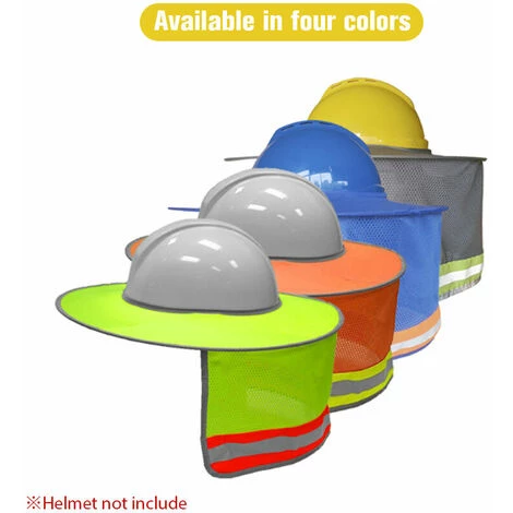 LITZEE Le Bord Du Casque De Protection Solaire Convient Au Casque De Protection Solaire De Sécurité Réfléchissant Pour Les Chantiers De Construction Installation Extérieure - Orange Casques 7 LITZEE Le Bord Du Casque De Protection Solaire Convient Au Casque De Protection Solaire De Sécurité Réfléchissant Pour Les Chantiers De Construction Installation Extérieure - Orange Casques – Image 5