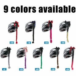 LITZEE Motos Gradient Rampe Casque Décorer Tresses Rétro Moto Casque Tresses - 20 Poudre Violet Casques -Protection auditive et tête Soldes 2022 65814862 3