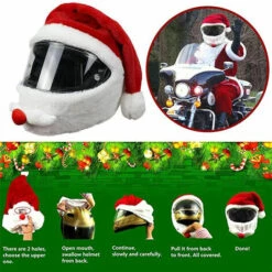 LITZEE Chapeau De Casque De Moto De Père Noël Unisexe, Housse De Casque De Père Noël En Peluche Rouge Et Blanc Confortable En Velours Pour Noël, Nouvel An, Fournitures De Fête De Vacances - Rouge Casques 10 LITZEE Chapeau De Casque De Moto De Père Noël Unisexe, Housse De Casque De Père Noël En Peluche Rouge Et Blanc Confortable En Velours Pour Noël, Nouvel An, Fournitures De Fête De Vacances - Rouge Casques -Protection auditive et tête Soldes 2022 65815022 4