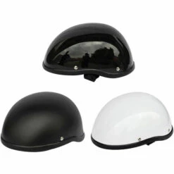 LITZEE Demi-casque De Moto De Style Rétro ABS + Capuchon En Plastique De Coton - Noir Muet Pour Motard Motard Ridder (taille Unique) Universel Lavable - Noir Muet Casques -Protection auditive et tête Soldes 2022 65816111 4