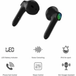 BENOBBY KIDS Écouteurs Sans Fil, écouteurs Sans Fil Bluetooth 5.0, écouteurs Bluetooth Dans L'oreille Casque De Sport Avec Micro écran LED étui De Charge/pour IPhone Android Smartphone Tablettes - Noir -Protection auditive et tête Soldes 2022 65975553 4