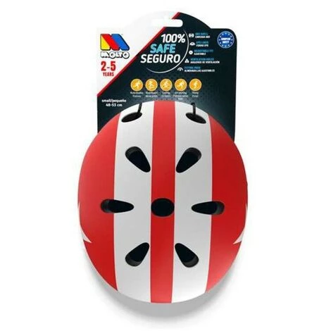 BRICOMARTEAU Casque Enfant Moltó Blanc Rouge 48-53 Cm 3 BRICOMARTEAU Casque Enfant Moltó Blanc Rouge 48-53 Cm
