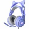BEARSU Casque De Jeu D'oreille De Chat Gamer Avec Casque De Microphone Pour Ordinateur Avec Lumière Rvb Pour Ordinateur Portable PC PS4 / 5 XBOX 2 BEARSU Casque De Jeu D'oreille De Chat Gamer Avec Casque De Microphone Pour Ordinateur Avec Lumière Rvb Pour Ordinateur Portable PC PS4 / 5 XBOX -Protection auditive et tête Soldes 2022 66159867 1