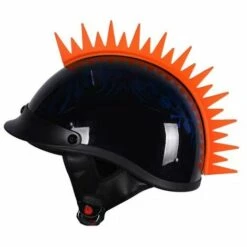 FUIENKO Décorations Colorées Pour Casque De Moto Tout-terrain, Accessoires De Voiture En Pâte, Style Punk,Orange