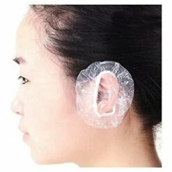 ZHUOXUAN 100 Pièces Jetables étanche Transparent Oreille Couverture En Plastique Oreille Protecteur Cache-oreilles