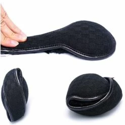 ZHUOXUAN Cache-oreilles Homme Femme Polaire Pliable Unisexe - Noir -Protection auditive et tête Soldes 2022 66356254 3