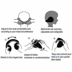 ZHUOXUAN Cache-oreilles Homme Femme Polaire Pliable Unisexe - Noir -Protection auditive et tête Soldes 2022 66356254 4