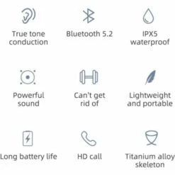 BENOBBY KIDS Écouteurs à Conduction Osseuse Sans Fil Mains Libres Sport Réduction Du Bruit écouteurs Bleu, Cadeaux Pour Les Amis -Protection auditive et tête Soldes 2022 66401019 5