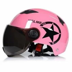 DONTODENT Moteur électrique Casque De Voiture Scooter Vélo Open Face Half Baseball Cap Anti-UV Safety Hard Hat Bicycle- Blue -Protection auditive et tête Soldes 2022 66402548 4