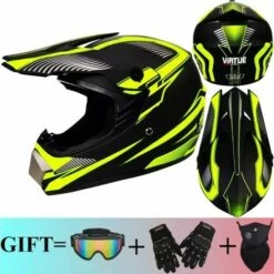 FUIENKO Casque De Moto Intégral Pour Motocross, Accessoire De Sécurité, Pour Vélo Électrique, VTT, Café Racer, ATV,NO10,XL,Fédération De Russie