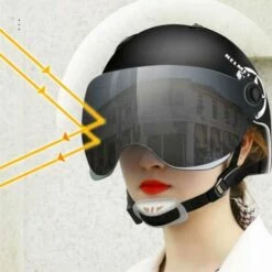 FUIENKO Casque De Moto, De Scooter, Respirant, Pour L'extérieur, Casquette De Cyclisme Avec Patch D'avertissement Réfléchissant De Sécurité,red,Fédération De Russie -Protection auditive et tête Soldes 2022 66413446 3