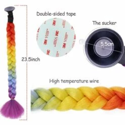 FUIENKO Tresses De Casque De Moto Pour Femmes, Perruque Tressée Pour Casques De Moto, Queue De Cheval Double Torsadée Avec Nœud à Ventouse, 17 Couleurs, Nouvelle Collection 2022,Specify The Color,L 9 FUIENKO Tresses De Casque De Moto Pour Femmes, Perruque Tressée Pour Casques De Moto, Queue De Cheval Double Torsadée Avec Nœud à Ventouse, 17 Couleurs, Nouvelle Collection 2022,Specify The Color,L -Protection auditive et tête Soldes 2022 66413569 3