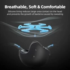 FUIENKO ROCKBROS – Doublure De Casque De Moto, Coussin De Casque Respirant En Silicone Anti-déformation, Doublure De Ventilation Pour Casque De Cyclisme,only Liner Pad BL -Protection auditive et tête Soldes 2022 66413593 4