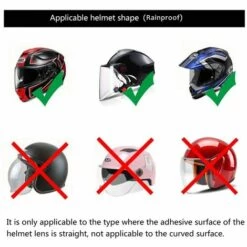 FUIENKO Film Transparent Optionnel Pour Casque De Moto, Écran Antibuée Et Anti-Pluie, Pour Modèle K3 K4 AX8 LS2 HJC MT,Anti-fog Film -Protection auditive et tête Soldes 2022 66413774 5