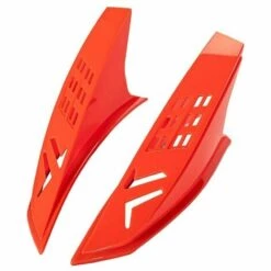 FUIENKO Autocollants De Klaxon De Casque De Moto, 1 Paire, Décoration Originale Pour Casque De Moto, Cornes élégantes, Fournitures De Décoration N0HF,Rouge