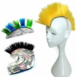 FUIENKO Perruques Synthétiques De Course En Plein Air, Autocollant De Cheveux, Bâton De Cyclisme Sur Les Accessoires De Moto Casque Hawk Mohawk Solide Universel Réutilisable,YELLOW 11 FUIENKO Perruques Synthétiques De Course En Plein Air, Autocollant De Cheveux, Bâton De Cyclisme Sur Les Accessoires De Moto Casque Hawk Mohawk Solide Universel Réutilisable,YELLOW -Protection auditive et tête Soldes 2022 66414023 5