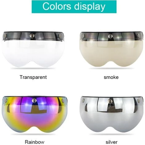 FUIENKO Bouclier De Casque Avec Charnière Rabattable, Lunettes W 3 Snap 3/4, Vintage TORC T50,T 4 FUIENKO Bouclier De Casque Avec Charnière Rabattable, Lunettes W 3 Snap 3/4, Vintage TORC T50,T – Image 2