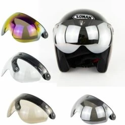 FUIENKO Bouclier De Casque Avec Charnière Rabattable, Lunettes W 3 Snap 3/4, Vintage TORC T50,T 9 FUIENKO Bouclier De Casque Avec Charnière Rabattable, Lunettes W 3 Snap 3/4, Vintage TORC T50,T -Protection auditive et tête Soldes 2022 66414177 3