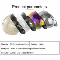 FUIENKO Bouclier De Casque Avec Charnière Rabattable, Lunettes W 3 Snap 3/4, Vintage TORC T50,T 10 FUIENKO Bouclier De Casque Avec Charnière Rabattable, Lunettes W 3 Snap 3/4, Vintage TORC T50,T -Protection auditive et tête Soldes 2022 66414177 4