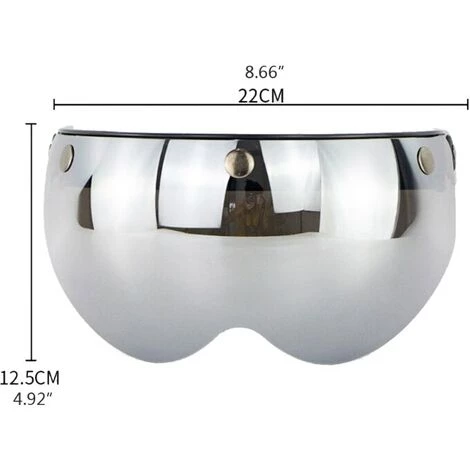 FUIENKO Bouclier De Casque Avec Charnière Rabattable, Lunettes W 3 Snap 3/4, Vintage TORC T50,T 7 FUIENKO Bouclier De Casque Avec Charnière Rabattable, Lunettes W 3 Snap 3/4, Vintage TORC T50,T – Image 5