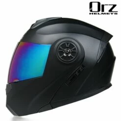 FUIENKO Casques De Moto De Haute Qualité, Casque Rabattable, Casque ABS Complet, De Course, Certifié Par Le DOT,23a,XL