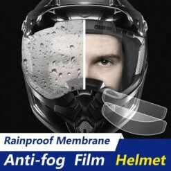 FUIENKO Film Autocollant Anti-buée Pour Casque De Moto, 24.5x8.5cm, Pour Cyclisme,anti-fog Film 3 -Protection auditive et tête Soldes 2022 66414286 3