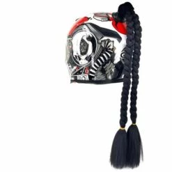 FUIENKO Tresses De Casque De Moto Pour Femmes, Perruque Multicolore Torsadée, Double Queue De Cheval, Cadeau De Noël, Nouvelle Collection,Specify The Color -Protection auditive et tête Soldes 2022 66414504 4