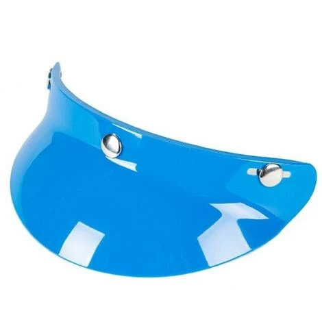 FUIENKO Visière De Casque De Moto, Bouclier à 3 Boutons, Design Ouvert, Cadeau Pour Passionnés De Moto, 3/4,Solid Blue 3 FUIENKO Visière De Casque De Moto, Bouclier à 3 Boutons, Design Ouvert, Cadeau Pour Passionnés De Moto, 3/4,Solid Blue