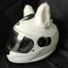FUIENKO Casque De Moto Créatif Mignon En Peluche Oreilles De Chat, 2 Pièces/paire, Autocollant Décoratif Pour Casque De Motocross, Accessoires De Cosplay, Style En Cadeau,two White Ears -Protection auditive et tête Soldes 2022 66414741 1