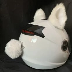 FUIENKO Casque De Moto Créatif Mignon En Peluche Oreilles De Chat, 2 Pièces/paire, Autocollant Décoratif Pour Casque De Motocross, Accessoires De Cosplay, Style En Cadeau,two White Ears -Protection auditive et tête Soldes 2022 66414741 3