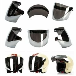 FUIENKO Visière De Casque De Moto, Visière à 3 Boutons, Design Ouvert, Cadeau Pour Les Passionnés De Moto,6 -Protection auditive et tête Soldes 2022 66414866 5