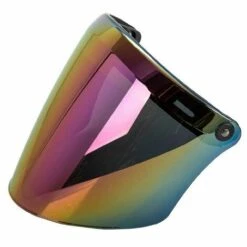 FUIENKO Visière De Casque De Moto, Visière à 3 Boutons, Design Ouvert, Cadeau Pour Les Passionnés De Moto,colorful