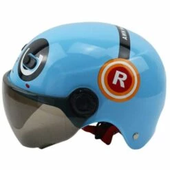 FUIENKO Casque De Moto Pour Enfants, à La Mode, Pour Garçon Et Fille, équitation, Joli, Pare-soleil, Protection Solaire,BL -Protection auditive et tête Soldes 2022 66415878 2