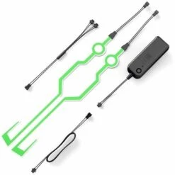 FUIENKO Autocollant Lumineux Pour Casque De Moto D7YA, Barre Lumineuse, Barre Lumineuse De Décoration Portable, Signal De Conduite De Nuit,GN