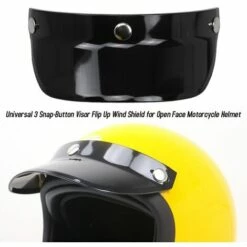 FUIENKO Visière Universelle Rabattable Pour Casque De Moto, 3 Boutons à Pression, Pare-vent Pour Visage Ouvert,CHINA,Coffee -Protection auditive et tête Soldes 2022 66418233 4